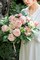 Artificial Flowers Combo Box Set Gradient Color Flower Leaf with Stems for DIY Wedding Bouquets Centerpieces Baby Shower Party Home Decorations Peach